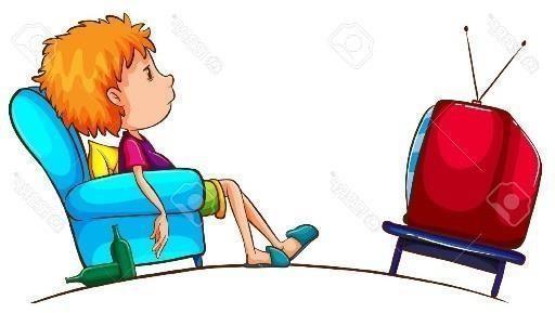 Ilustración De Un Dibujo De Un Niño Perezoso Viendo La Televisión En Un Fondo Blanco Ilustraciones Vectoriales, Clip Art Vectorizado Libre De Derechos. Image 32222497.