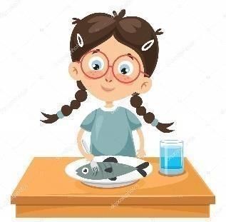Niño comiendo pescado vector, gráfico vectorial, imágenes de Niño comiendo pescado vectoriales de stock | Depositphotos®